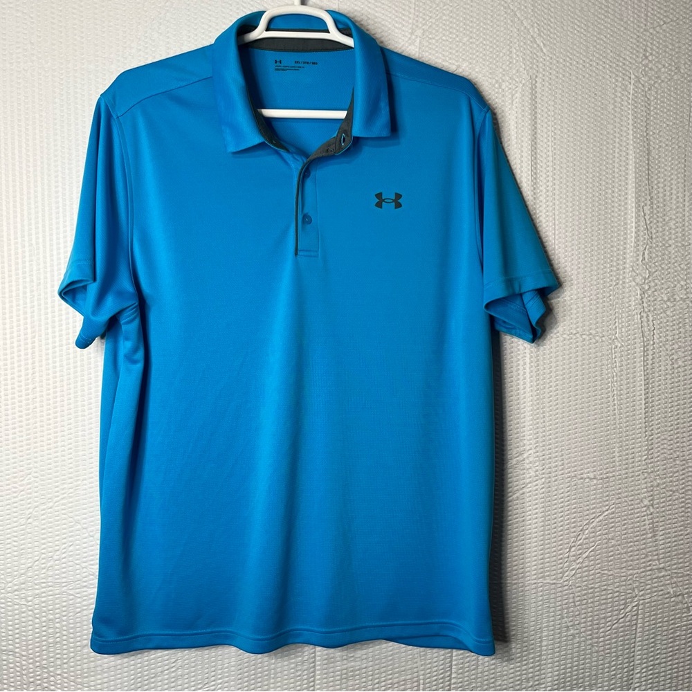 Under Armour Loose Fit Blue Golf Polo Size 3XL